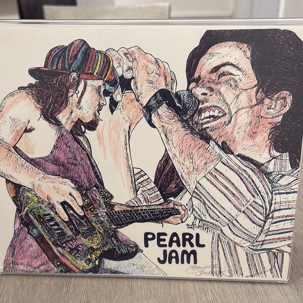 Pearl Jam Illustrated Art Print by Bernice Batoff